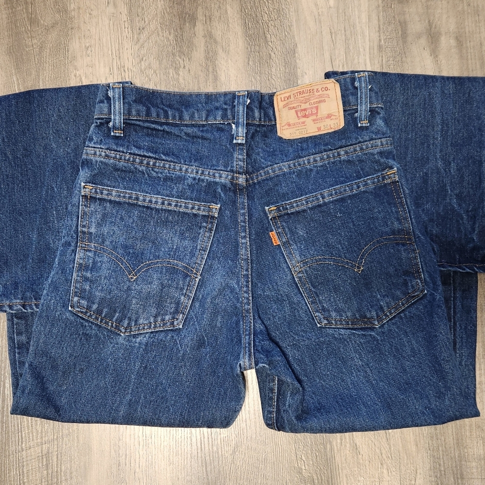 RARE Vintage Stone washed Levi's 519 Orange Tab jeans
